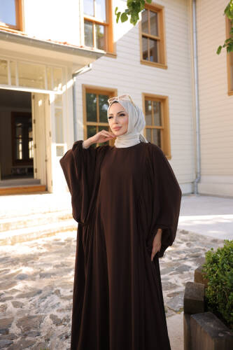 Firuze Elbise Kahverengi - 8008 - 5