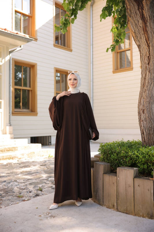 Firuze Elbise Kahverengi - 8008 - 1