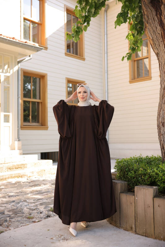 Firuze Elbise Kahverengi - 8008 - 7