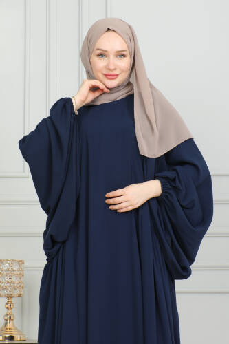 Firuze Elbise Lacivert 8008 - 3