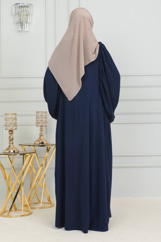 Firuze Elbise Lacivert 8008 - 4