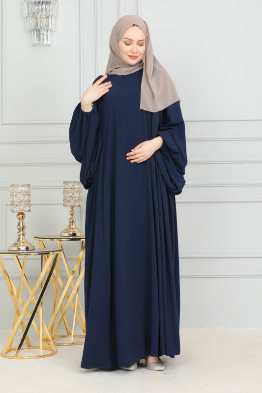 Firuze Elbise Lacivert 8008 - 6