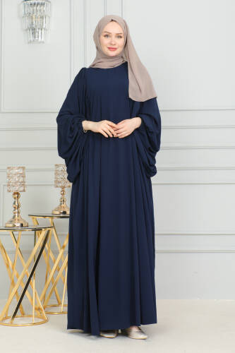 Firuze Elbise Lacivert 8008 - 1
