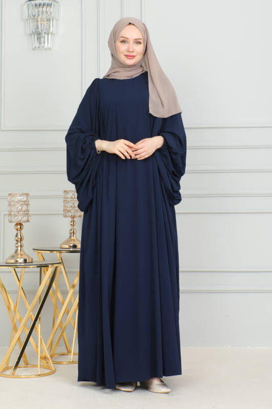 Firuze Elbise Lacivert 8008 - 1