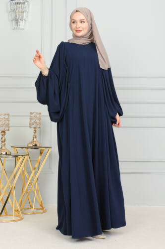 Firuze Elbise Lacivert 8008 - 9