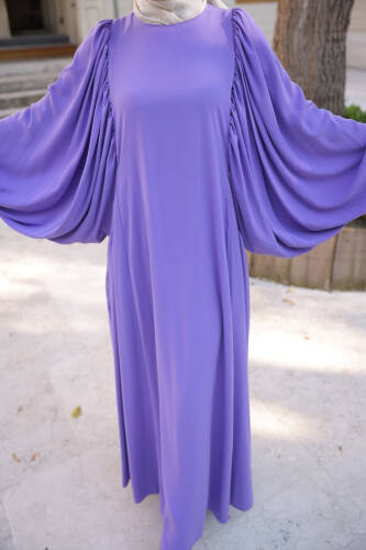 Firuze Elbise Lila - 8008 - 2