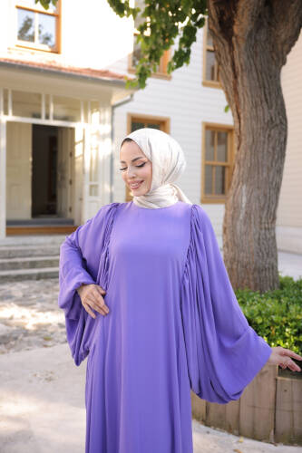 Firuze Elbise Lila - 8008 - 3