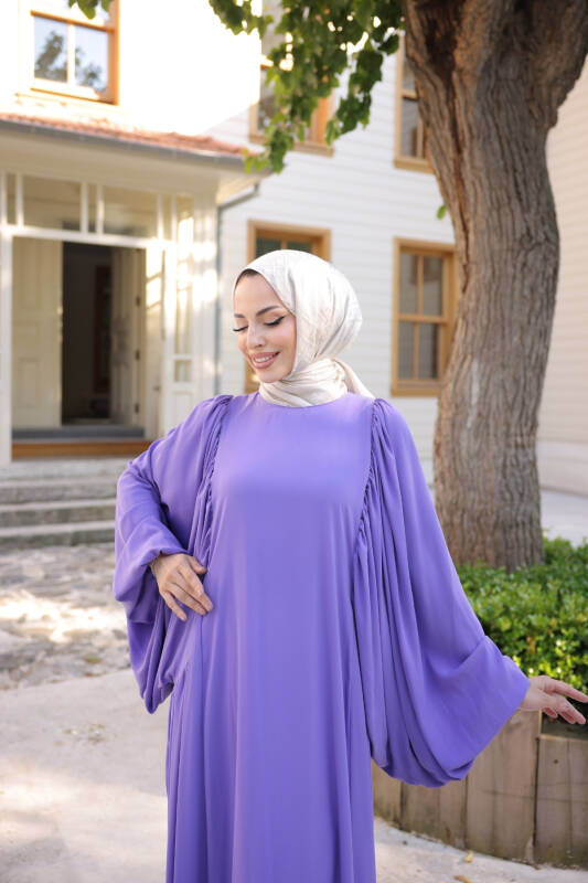 Firuze Elbise Lila - 8008 - 3