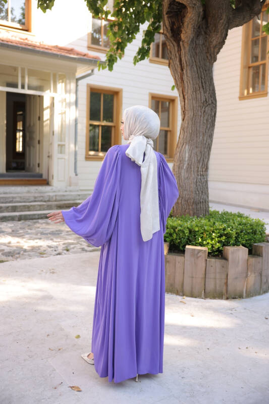 Firuze Elbise Lila - 8008 - 8