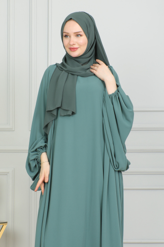 Firuze Elbise Mint Yeşili - 8008 