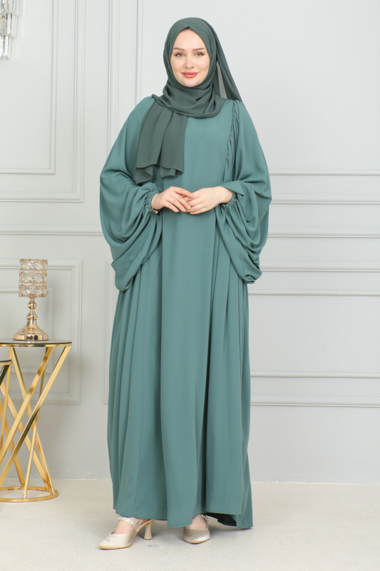 Firuze Elbise Mint Yeşili - 8008 - 4