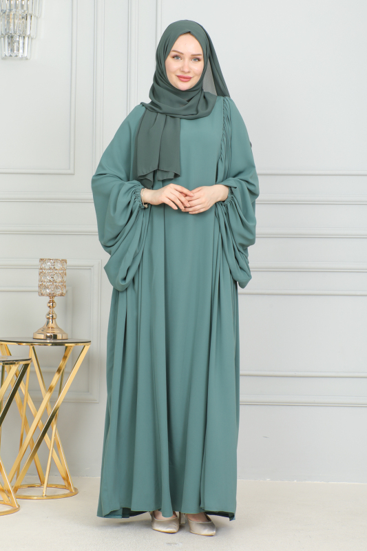 Firuze Elbise Mint Yeşili - 8008 - 6