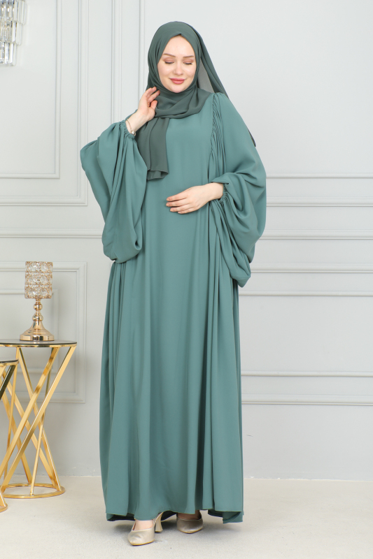 Firuze Elbise Mint Yeşili - 8008 - 8