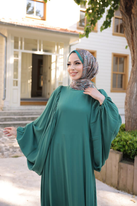Firuze Elbise Yeşil - 8008 - 4