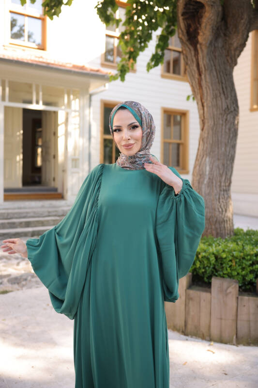 Firuze Elbise Yeşil - 8008 - 5