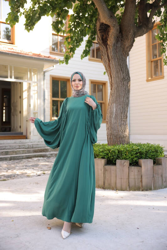 Firuze Elbise Yeşil - 8008 - 6