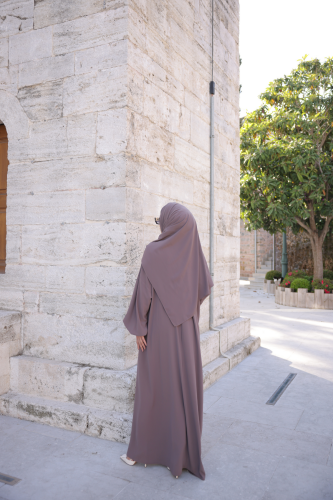 FÜRUZAN ABAYA-Vizon - 9014 - 7
