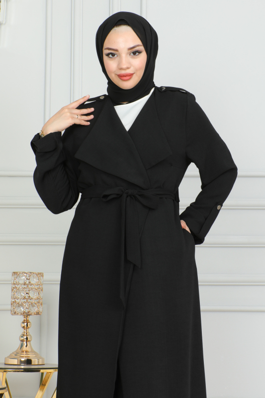 GİY ÇIK KETEN KAP & Siyah - 2411 - 8