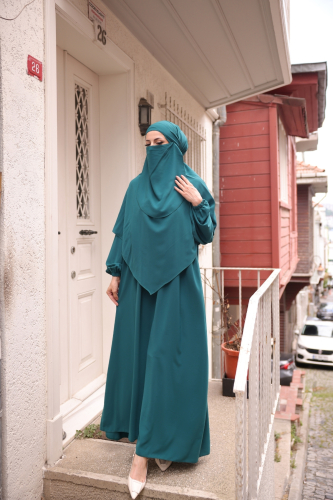 HİMAR ÜÇLÜ TAKIM Petrol - 5003 - Kadeem Giyim