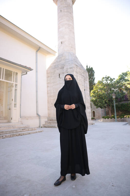 İğneli Gizli Peçeli Çarşaf-ı Şerif Sandy - 5005 - 1