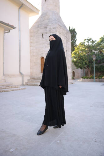 İğneli Gizli Peçeli Çarşaf-ı Şerif Sandy - 5005 - Kadeem Giyim (1)