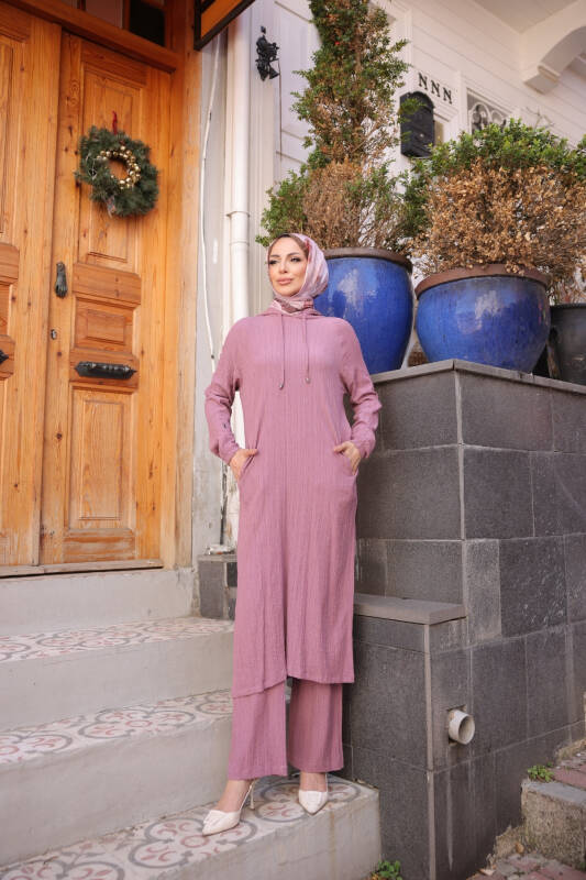 İKİLİ TAKIM (KAPİŞONLU ) & Pembe - 3001 - 1