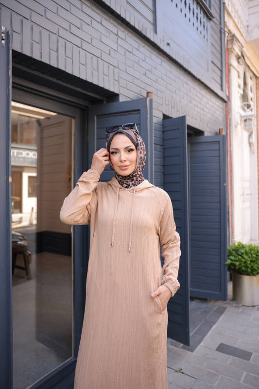 İkili Takım Kapüşonlu -Büsküvi - 3001 - 3