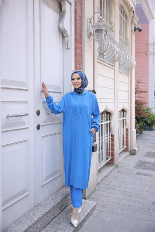 İkili Takım Kapüşonlu -indigo - 3001 - 5