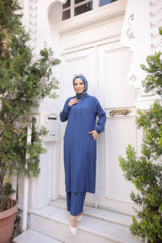 İkili Takım Kapüşonlu -laci - 3001 - Kadeem Giyim