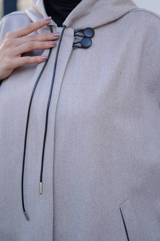 KAŞE KIŞLIK KAŞE PANÇO Krem - 2001 - 7