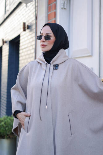 KAŞE KIŞLIK KAŞE PANÇO Krem - 2001 - 3