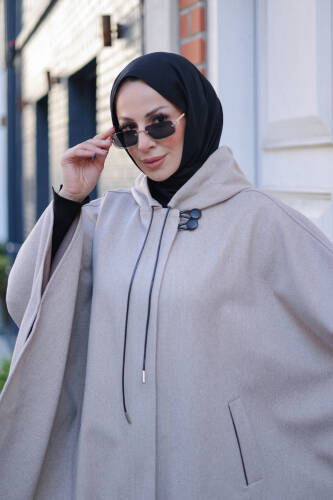 KAŞE KIŞLIK KAŞE PANÇO Krem - 2001 - 4