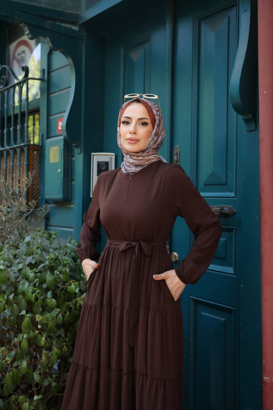 KATREL ELBİSE & Kahverengi - 8005 - 8