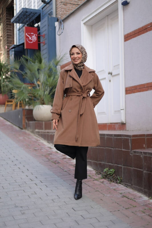 Mevira Moscov Kaşe Kaban Cappuccino - 7004 - 4
