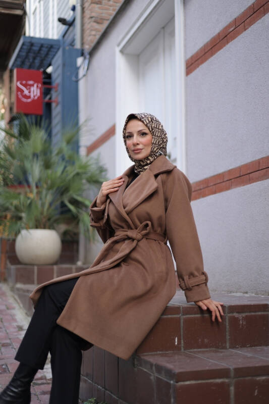 Mevira Moscov Kaşe Kaban Cappuccino - 7004 - 6