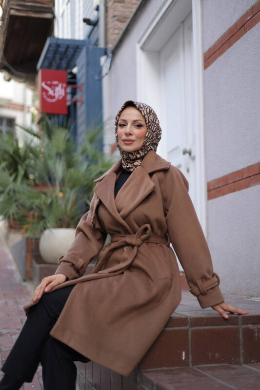 Mevira Moscov Kaşe Kaban Cappuccino - 7004 - 8