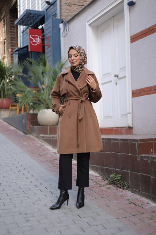 Mevira Moscov Kaşe Kaban Cappuccino - 7004 - 9