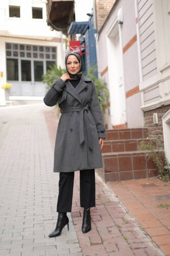 Mevira Moscov Kaşe Kaban Füme - 7004 