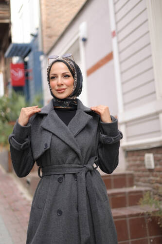 Mevira Moscov Kaşe Kaban Füme - 7004 - 5