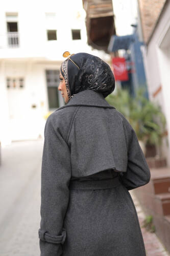 Mevira Moscov Kaşe Kaban Füme - 7004 - 6