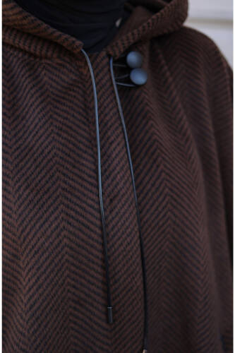 Milena Balıksırtı Kaşe Panço Kahverengi – 2012 - 4