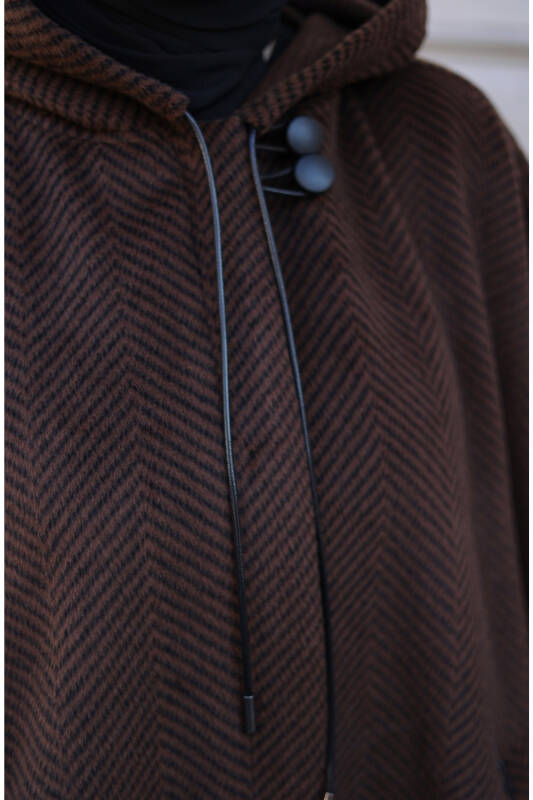 Milena Balıksırtı Kaşe Panço Kahverengi – 2012 - 4