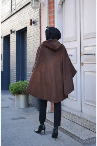 Milena Balıksırtı Kaşe Panço Kahverengi – 2012 - 7