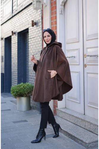 Milena Balıksırtı Kaşe Panço Kahverengi – 2012 - 8