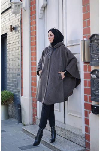 Milena Balıksırtı Kaşe Panço Siyah – 2012 - 6