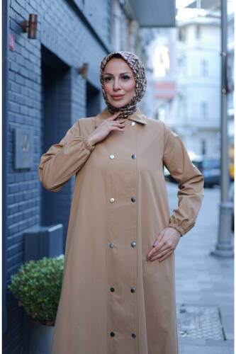 Nevin Gabardin Kap Taba - 422537 - Kadeem Giyim (1)