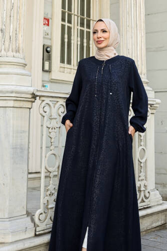 Nisra Ferace Lacivert - 42427 - Kadeem Giyim (1)