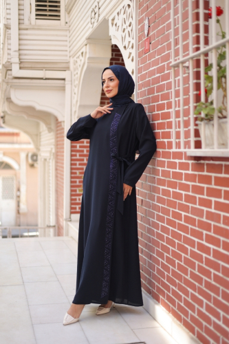 Nurisa Ferace Lacivert - 429086 - Kadeem Giyim
