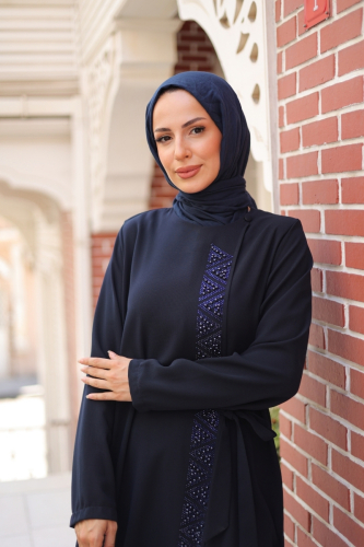 Nurisa Ferace Lacivert - 429086 - Kadeem Giyim (1)