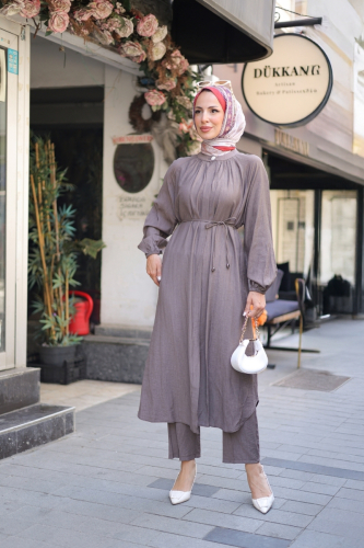 Öykü İkili Takım Vizon - 3014 - Kadeem Giyim